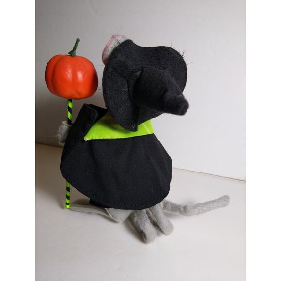Annalee Mouse Halloween Figurine 7in Hand-Painted Pumpkin Staff - Picture 3 of 4